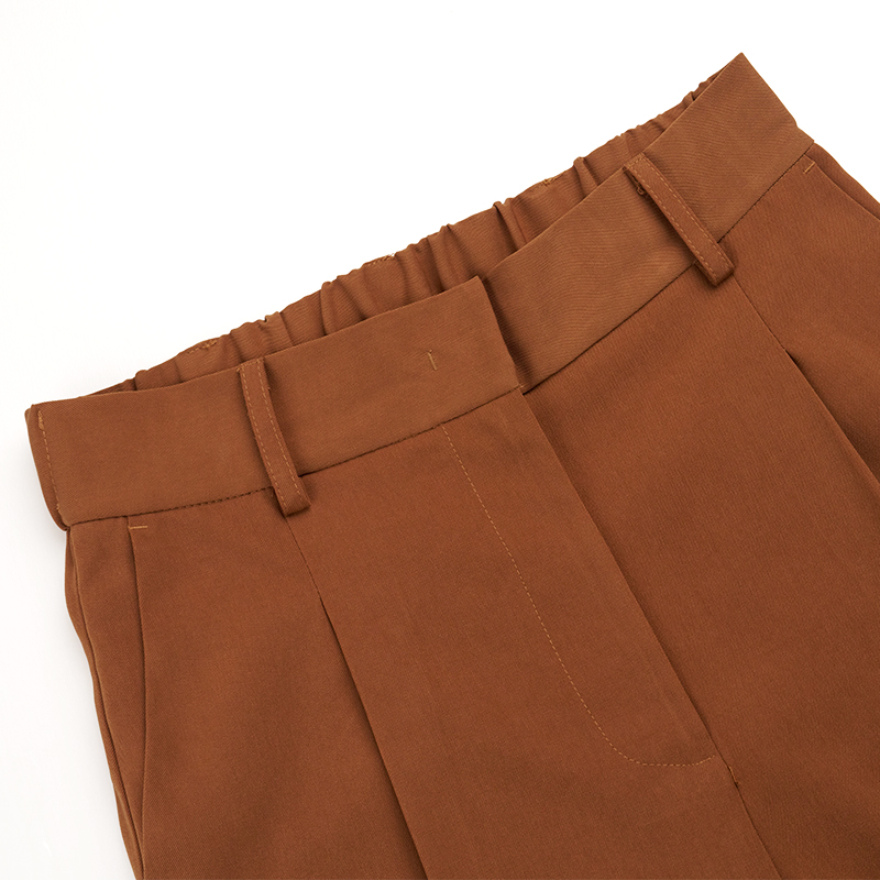 Женские деловые повседневные коричневые брюкиkm6