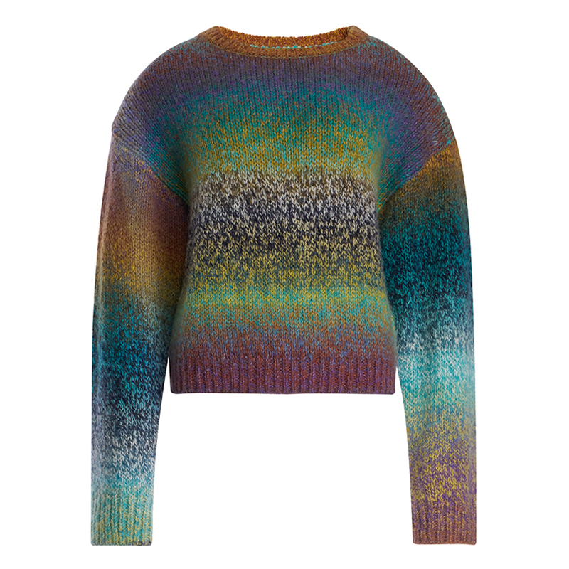 महिलाओं का ग्रेडिएंट स्वेटर बुना हुआ स्वेटर