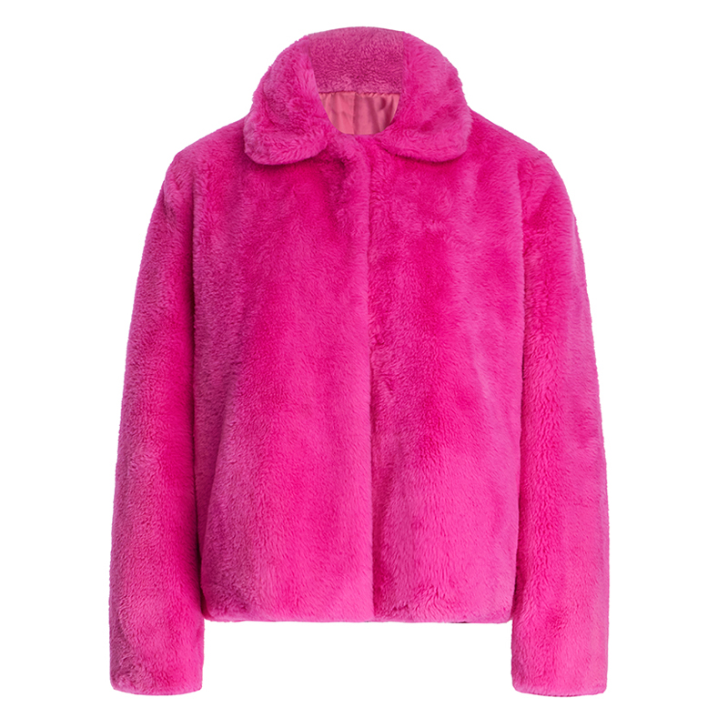 High-end Fashionable Stand Collar Imitation Fur Coat Women's Faux Fur Jacket