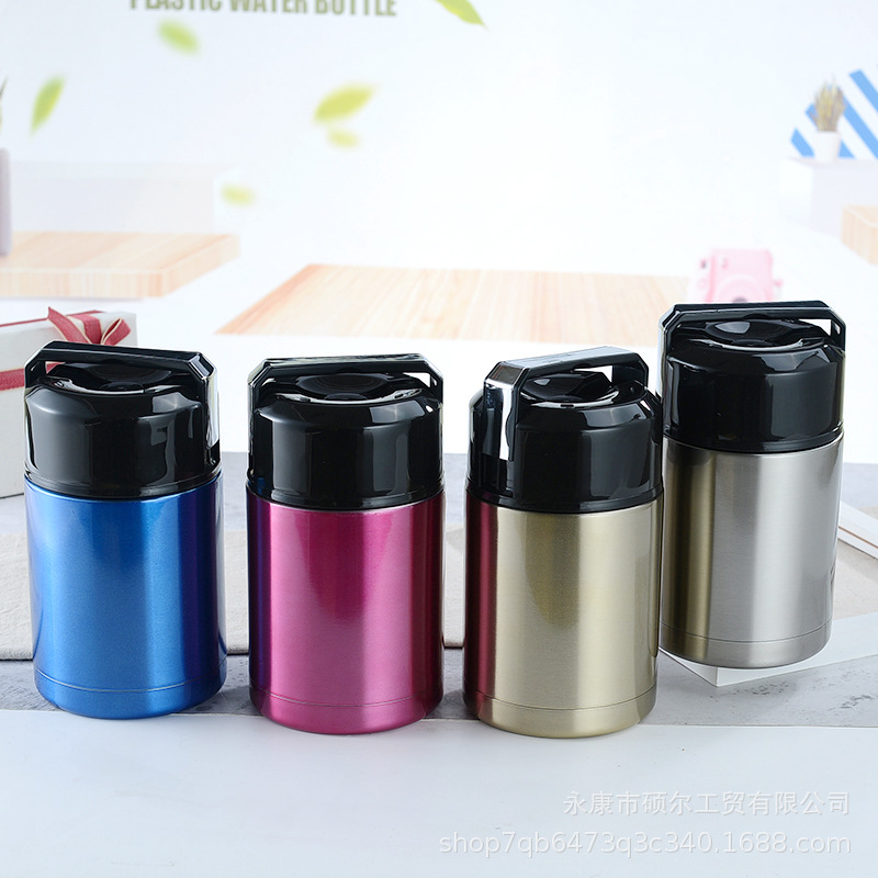 Big Inox Vacuum Insulated Lunch Box For Hot / Cold Food