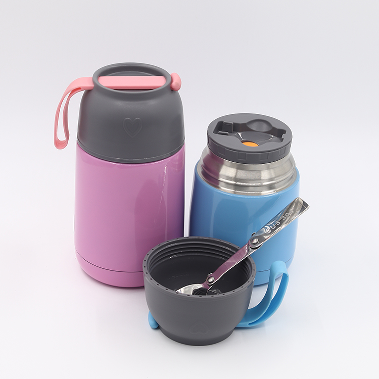 500ml/650ml Metal Insulated Food Flask Container For Kids