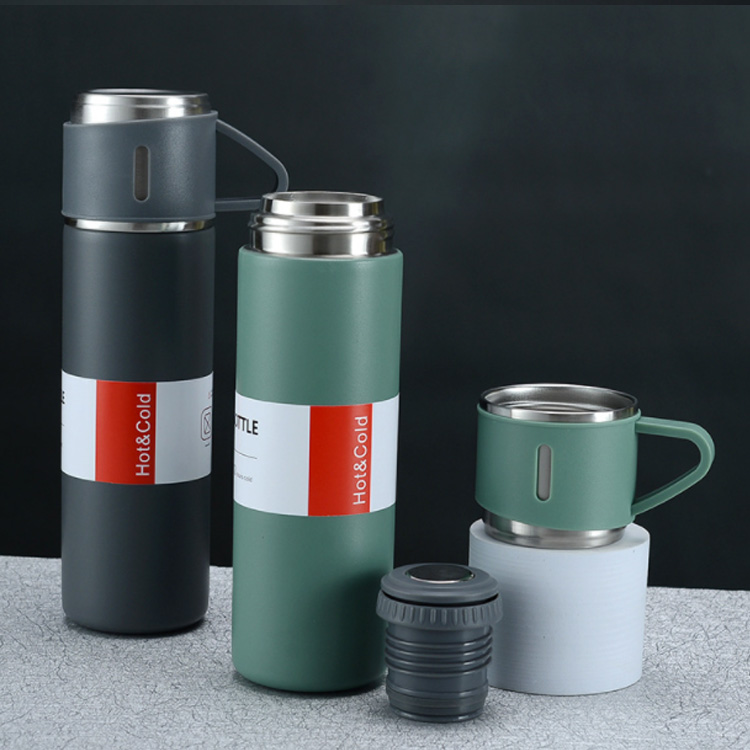 17oz SS Insulated Thermos Set  With 3 Caps