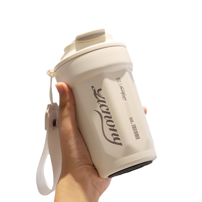 18 10 SS Vacuum Insulated FortableCoffee Mug With