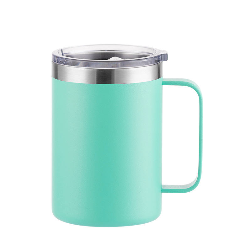 Metal Insulated Travel Mugs With Lid and Handle