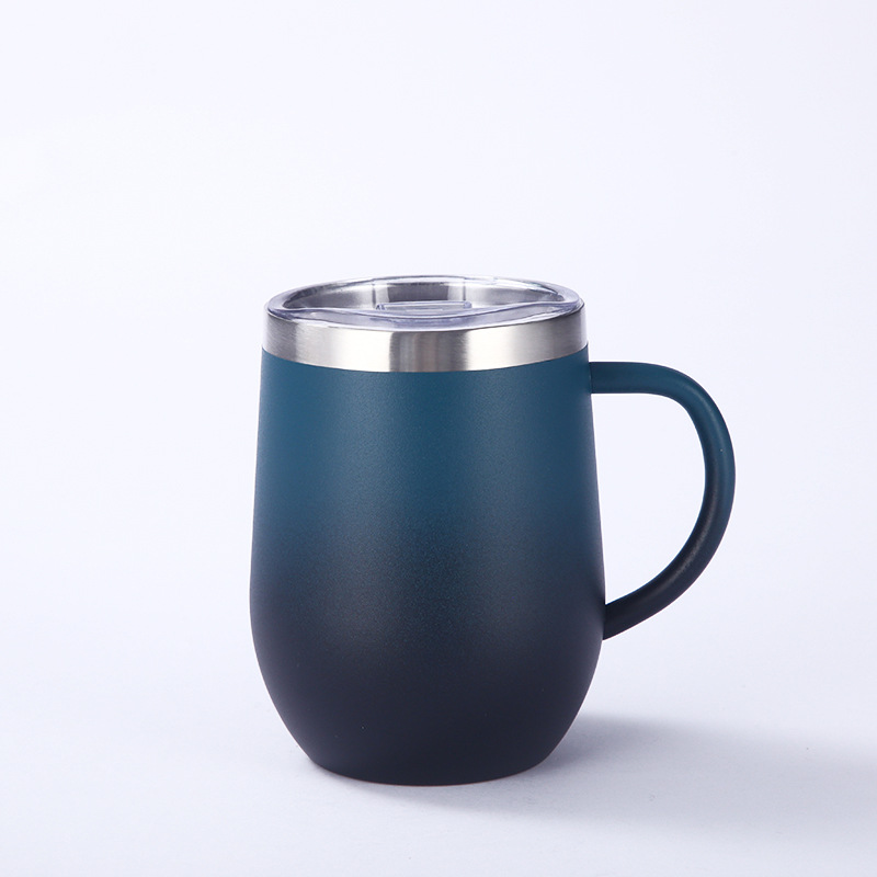12oz Inox Insulated Coffee Mug With Handle And Lid