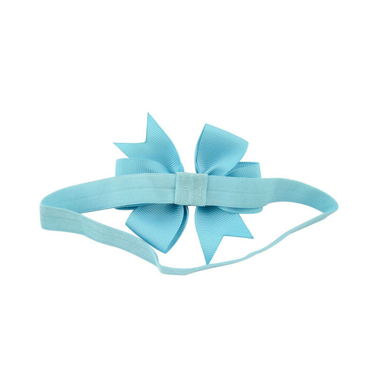 Grosgrain ribbon fishtail bow baby headband