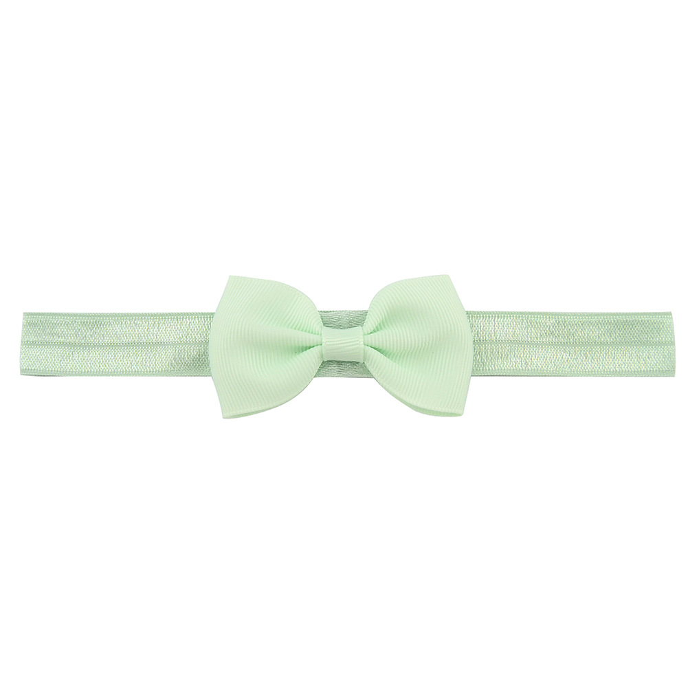 Grosgrain ribbon headband with flat bow