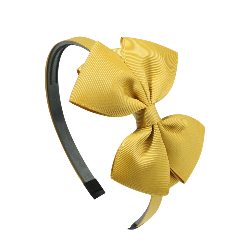 Double layer grosgrain ribbon handmade bow headband