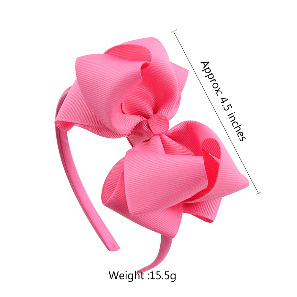 4.5inches double layer grosgrain ribbon bow on the headband