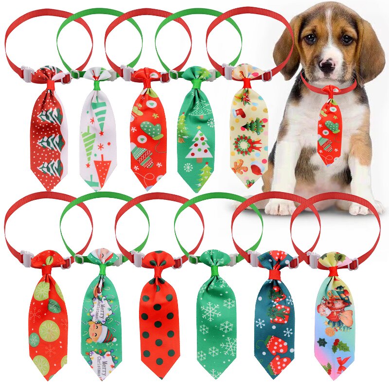 Decoración de fiesta de Navidad, corbata pequeña, pajarita para mascotas