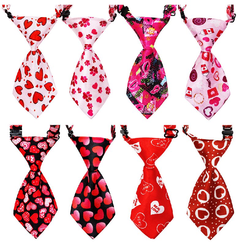 ربطة عنق قابلة للتعديل لحفلة عيد الحب للكلاب والقطط