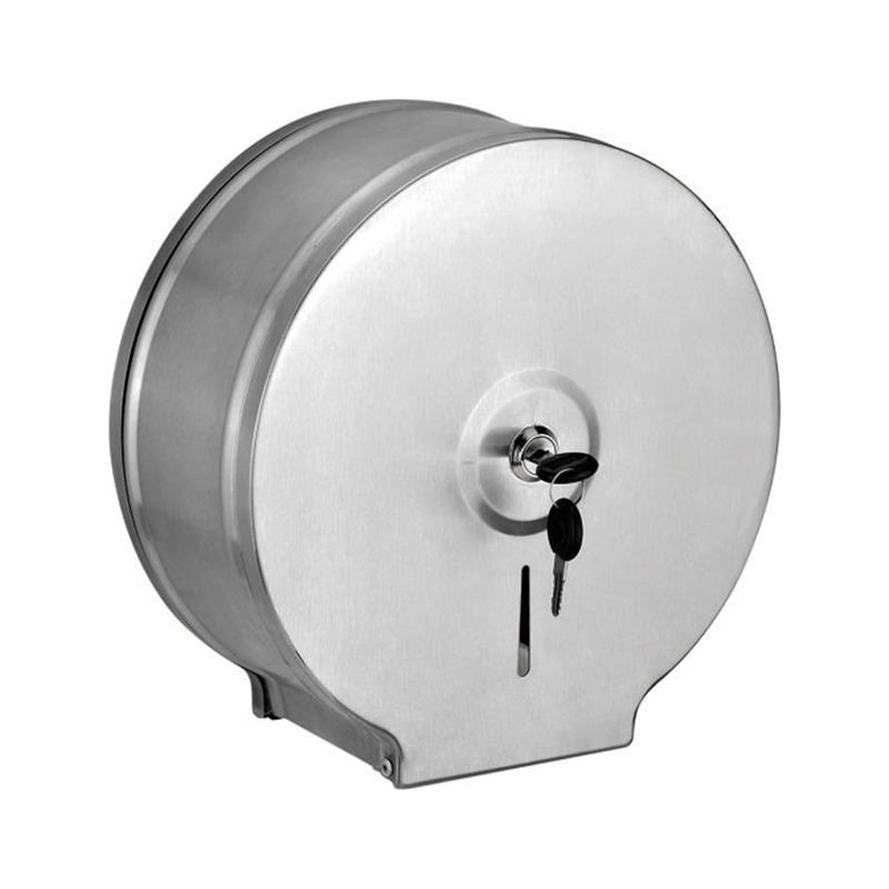 Комерцијален држач за марамче Џамбо Дозер за тоалетна хартија Нерѓосувачки челик за комерцијална или домашна употреба Држач на ѕид за со клуч и заклучување