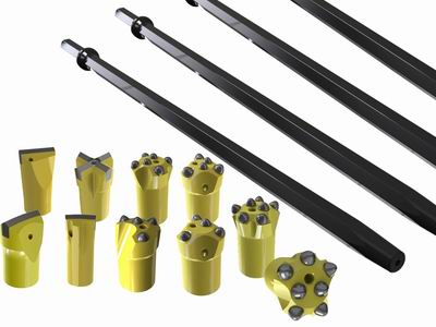 Low price for China Hex 19/Hex 22 Tapered Drill Rod for Mining Tools