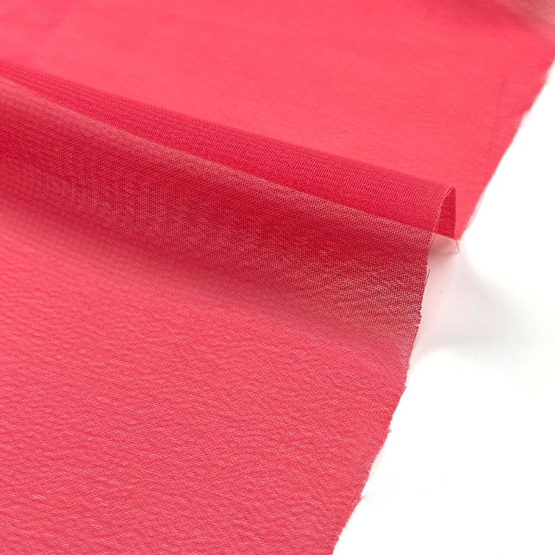 Suerte textile red solid color custom polyester murang plain chiffon fabric