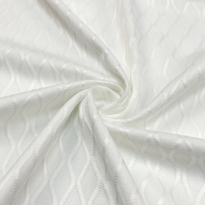 Suerte textilná biela hladká, vysoko elastická tkanina na športové nohavice na jogu