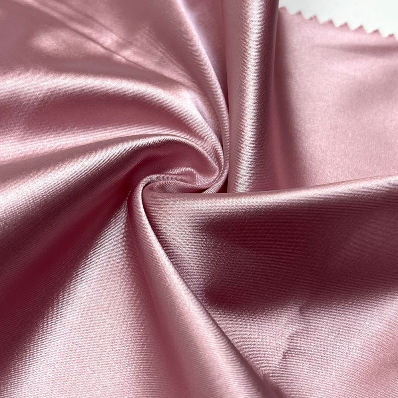 Suerte tekstil visokog sjaja glatka mekana poliesterska svilena satenska tkanina za haljinu