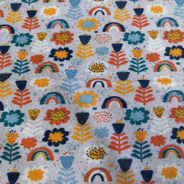 Текстиль Suerte с цветочным дизайном, лайкра, хлопок, бамбук и спандекс, ткань во дворе