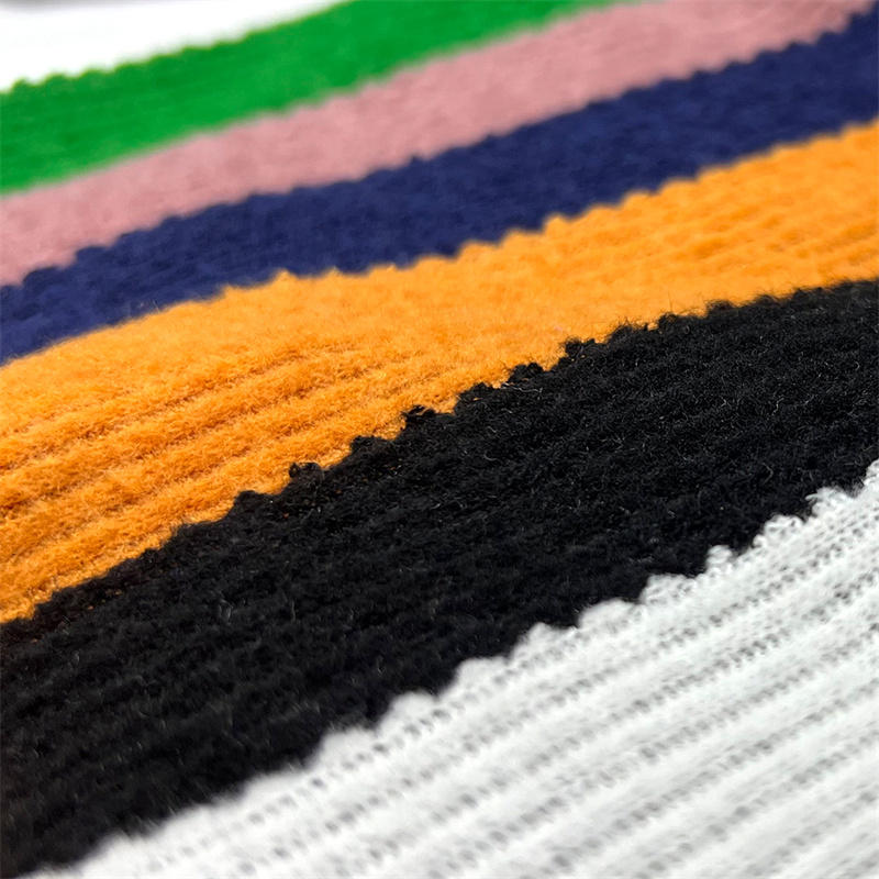 အထည်ချုပ်အတွက် Suerte Textile ဖက်ရှင်အသစ် 2*2 Hacci Rib Fabric