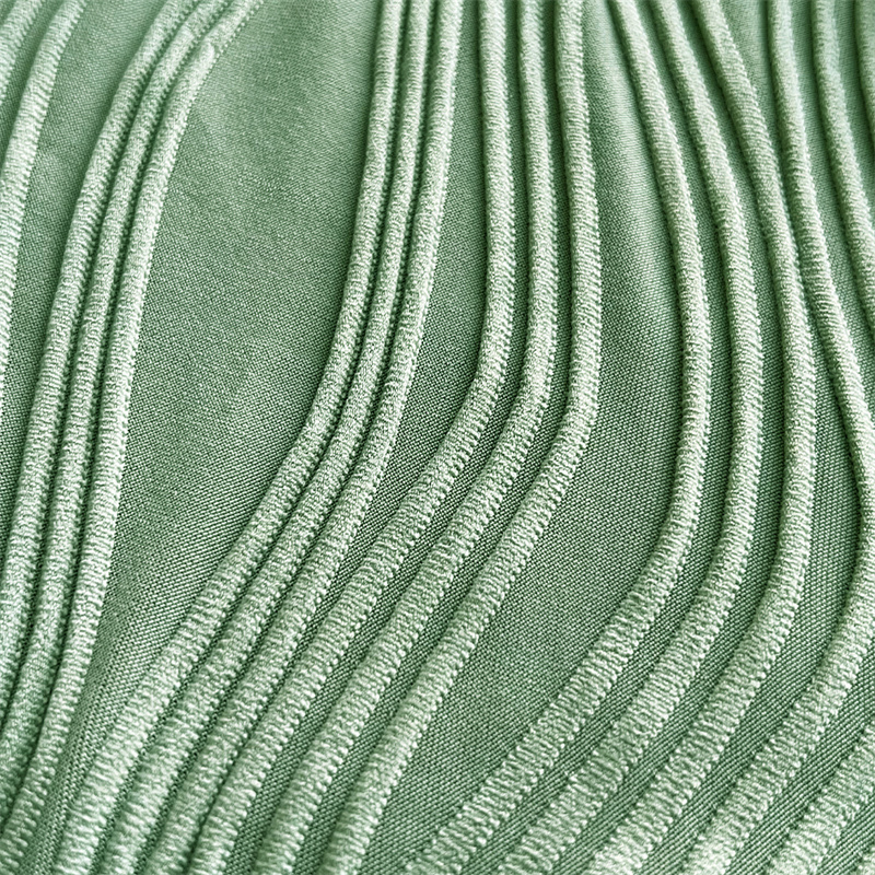 Suerte Tekstil breathable poliéster Jacquard knit lawon pikeun Kaos