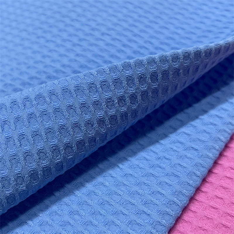 Suerte Textile Solid Dyed Woven Cey Waffle Fabric for Pajamas