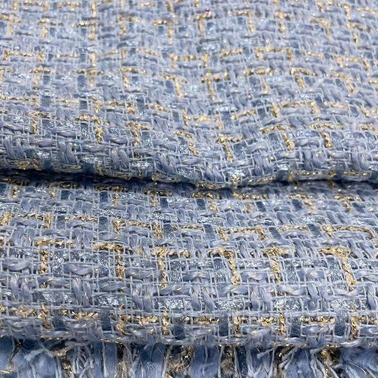 Kain tweed gaya chanel Suerte Textile untuk jas