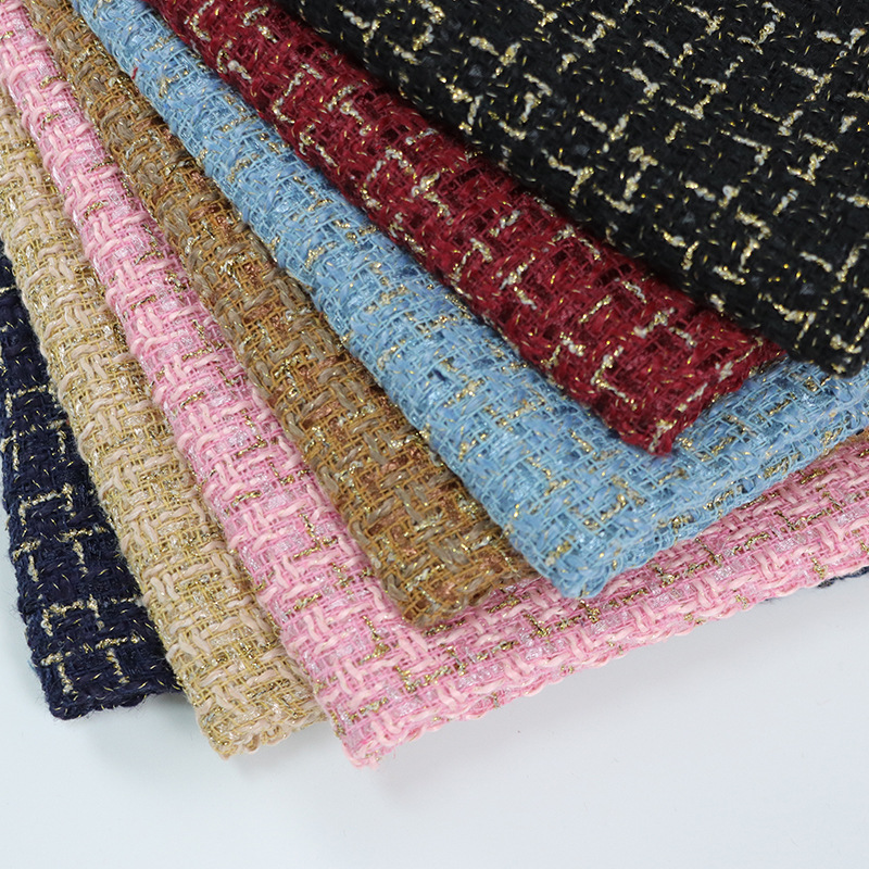 Suerte Textile qumaşê tweed-style chanel ji bo suits
