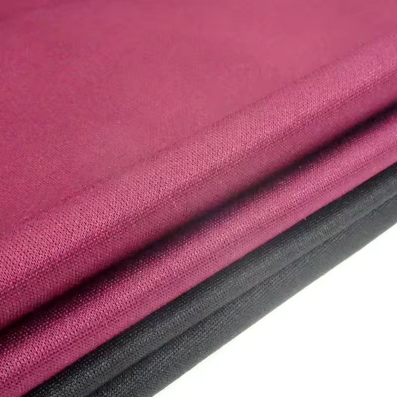 ဖက်ရှင်ဝတ်စုံအတွက် Suerte Textile Soft Solid Dyed Knitted Scuba Fabric