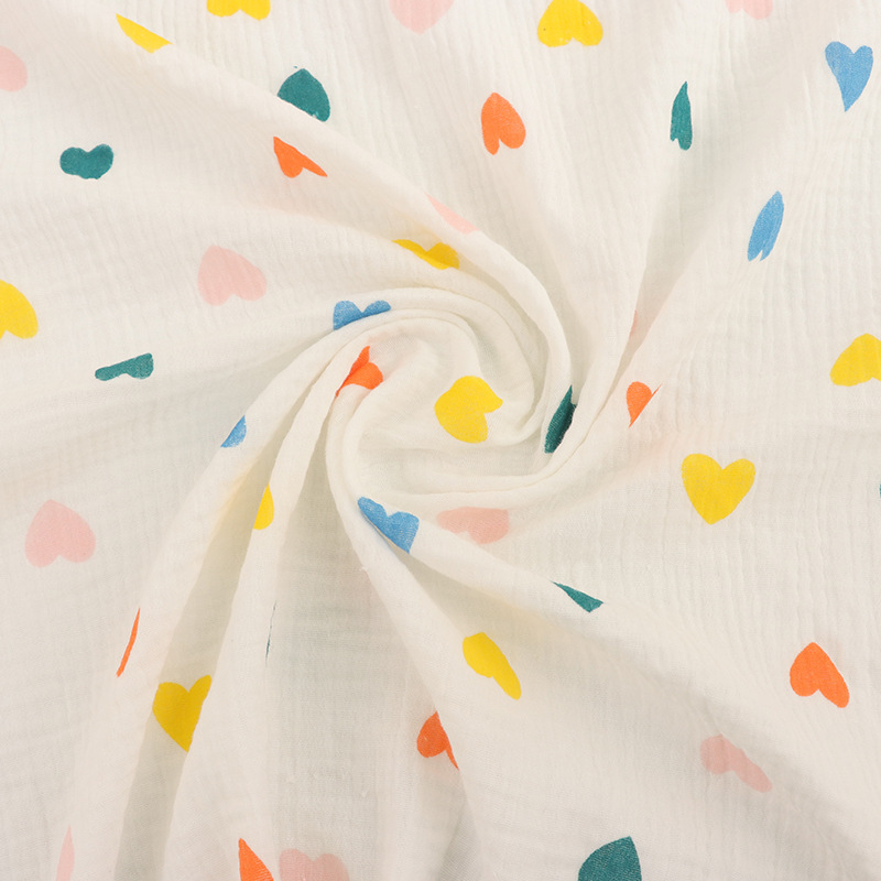 Suerte Textile 100% organic cotton double gauze crepe fabric for garment
