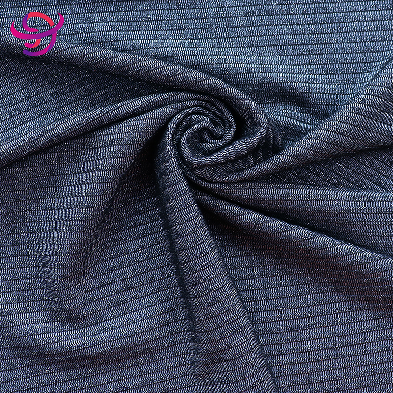 Best Suerte textile solid color 2*2 polyester spandex knit rib
