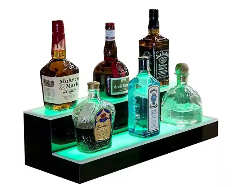 LED lighted liquor bottle display racknsz