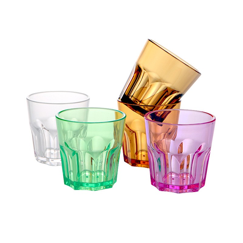 Coloured Acrylic Drinking Glasses Plastic Creative Whiskey Cups