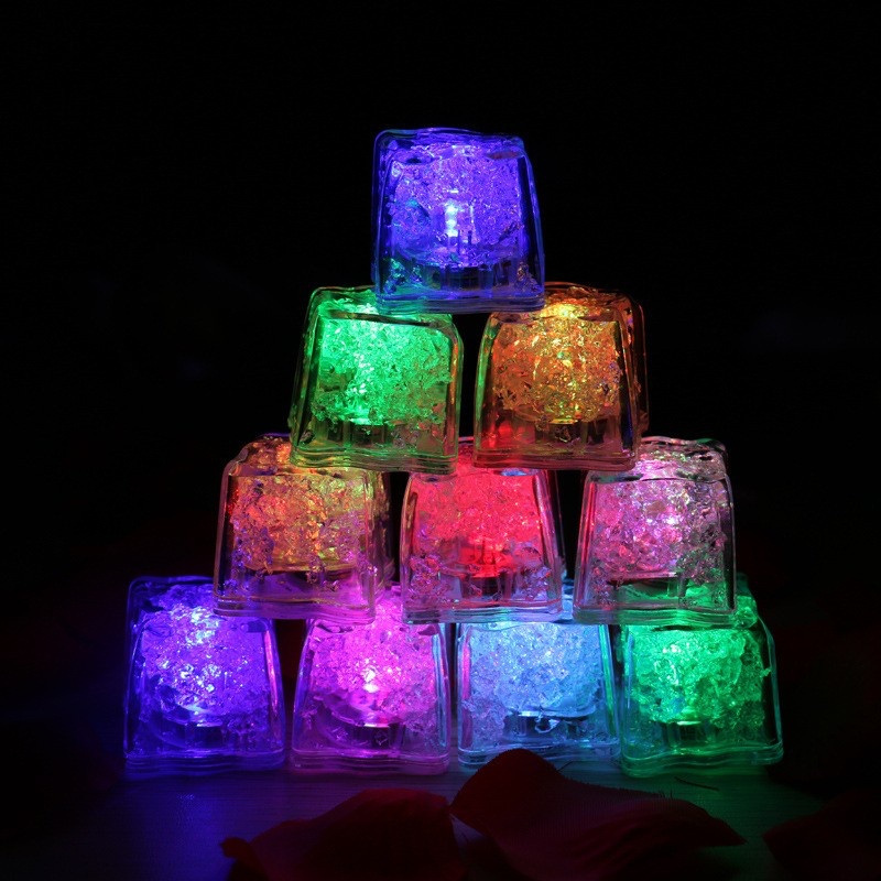 Colorful Led Glow Ice Cube Plastic Light Up Led Ice Cubes For Drinks