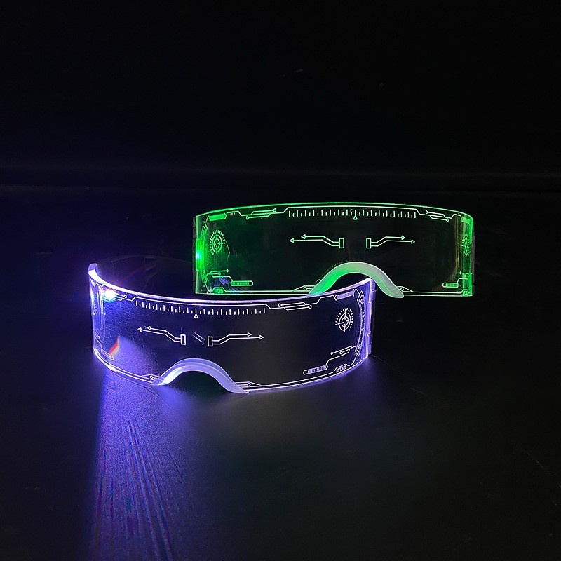 Acrylic Luminous Glasses LED Visor Glasses For Party