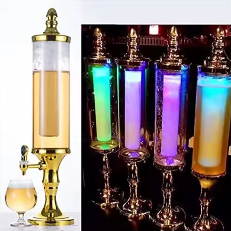 LED colorful light draft beer tower beer dispensers