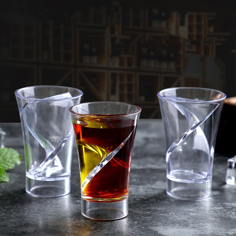 Unique Plastic Shot Glass Cup Acrylic compartment shot glasses