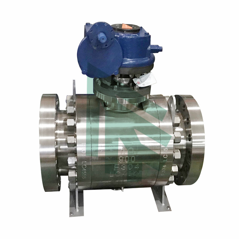 OEM Supply China 3-PC Trunnion Mounted Ball Valve Cast Steel Wcb Gear Operated 8inch 1500lb