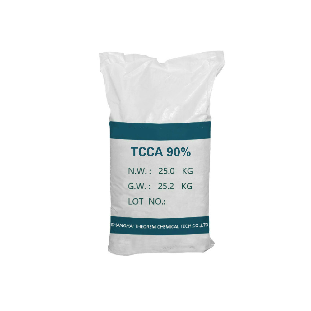 Bon pri tretman dlo pwodwi chimik Trichloroisocyanuric asid 90% TCCA poud / tablèt CAS 87-90-1