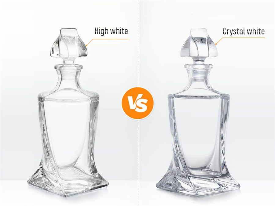What is the difference between high white liquor bottles and crystal white glass bottles?