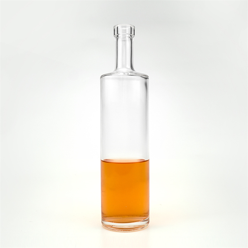 Unique design empty clear glass wine bottle luxury6r12