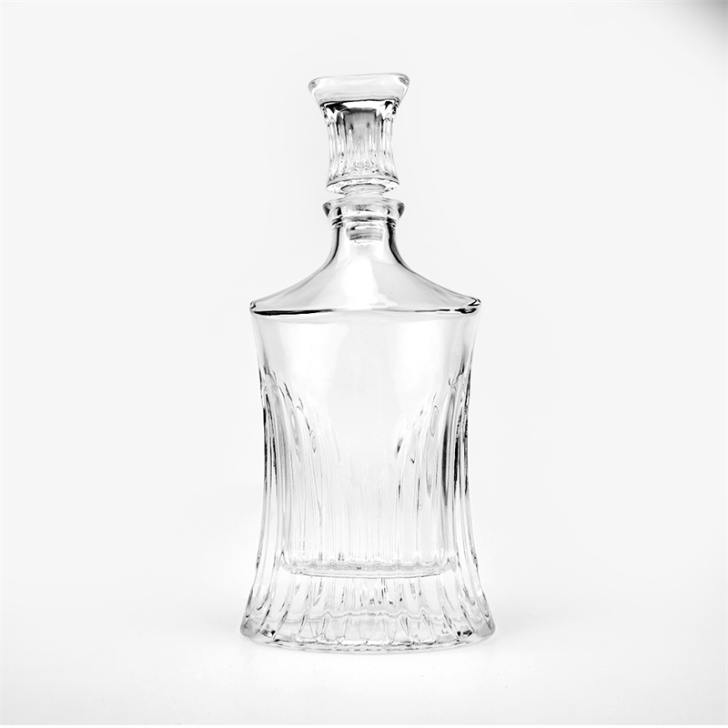 China Factory Good Quality Transparent Clear 750ml Stylish Wine Whiskey Glass Decanter for Sale