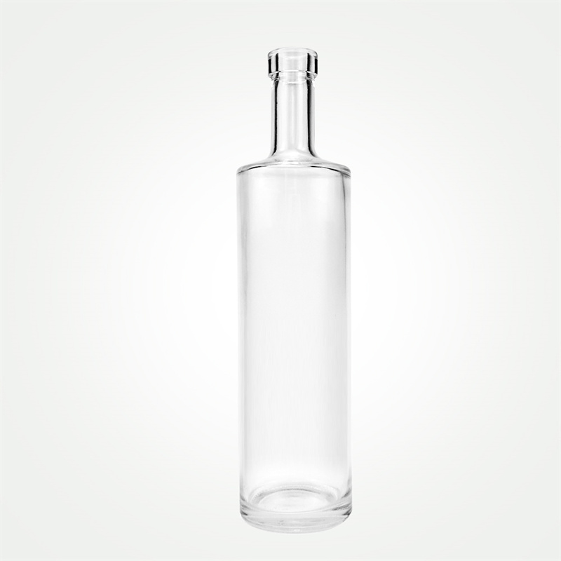Unique design empty clear glass wine bottle luxury crystal 500ml 700ml 750ml liquor bottle