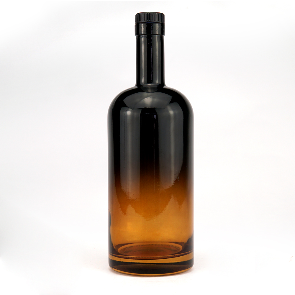 Custom luxury 500ml 700ml 750ml Rum Vodka Whisky liquor gin A garrafa la spirit glass bottle with glass cork