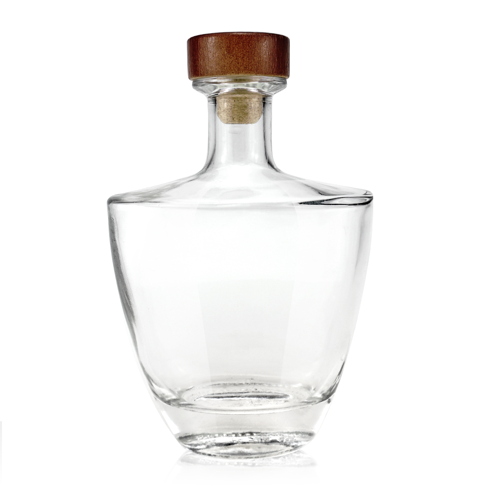 Wholesale high quality liquor bottle 500ml 700ml 750ml letter a shape liquor glass bottle