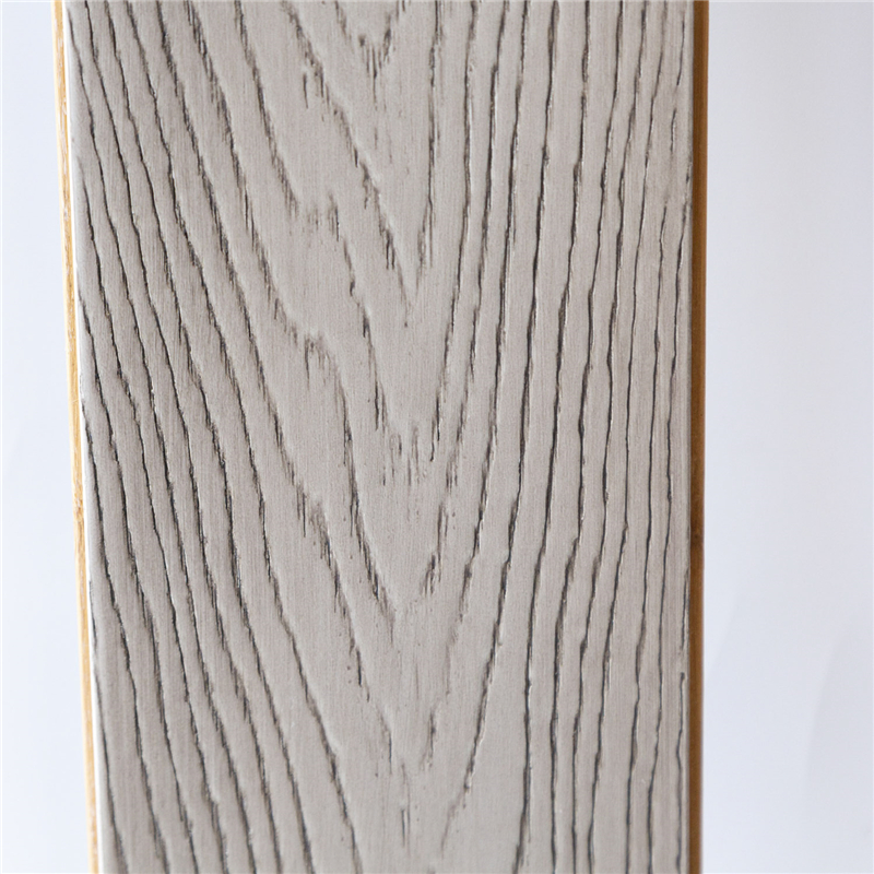 Geprägter horizontaler Bambusboden in grauer Farbe