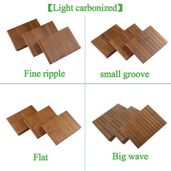 Antislip Outdoor Decking Light Color Moso Bamboo Flooring 11