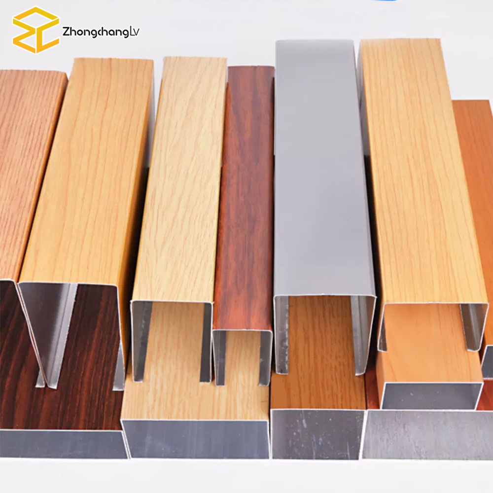 Customized aluminum weather-resistant wood grain profiles-outdoor imitation wood aluminum