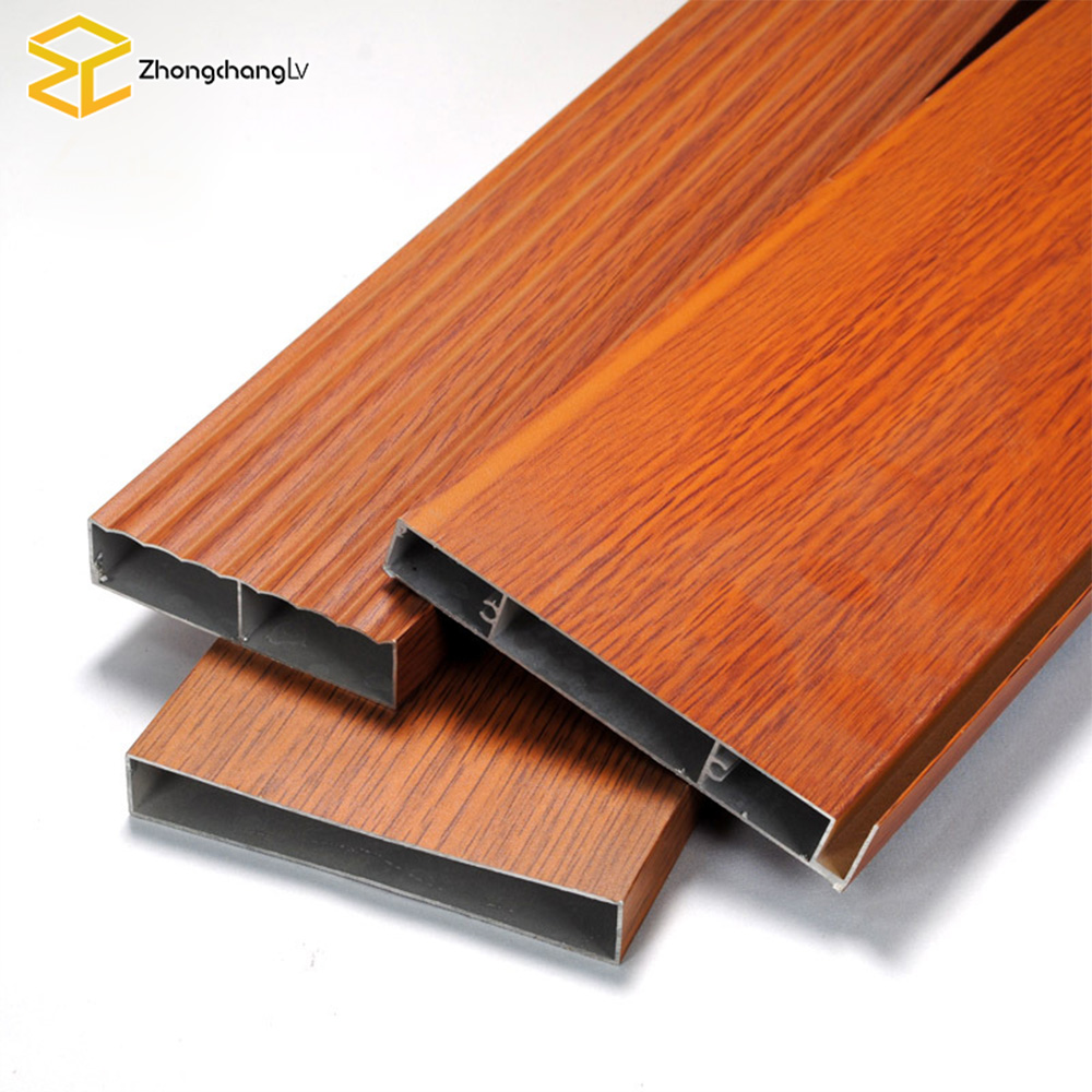 Tsika Aluminium Extrusion Wood Grain Pedzisa Aluminium Decking Profile