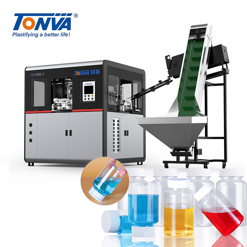TONVA 2-полосная автоматическая машина для выдувного формования пластиковых ПЭТ-бутылок с лекарствами