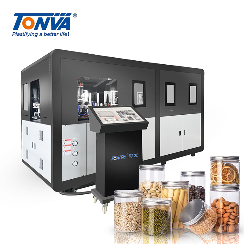TONVA 4 Kavite Otomatik Plastik PET Kavanoz Şişe Şişirme Makinesi, üretim hattı ile