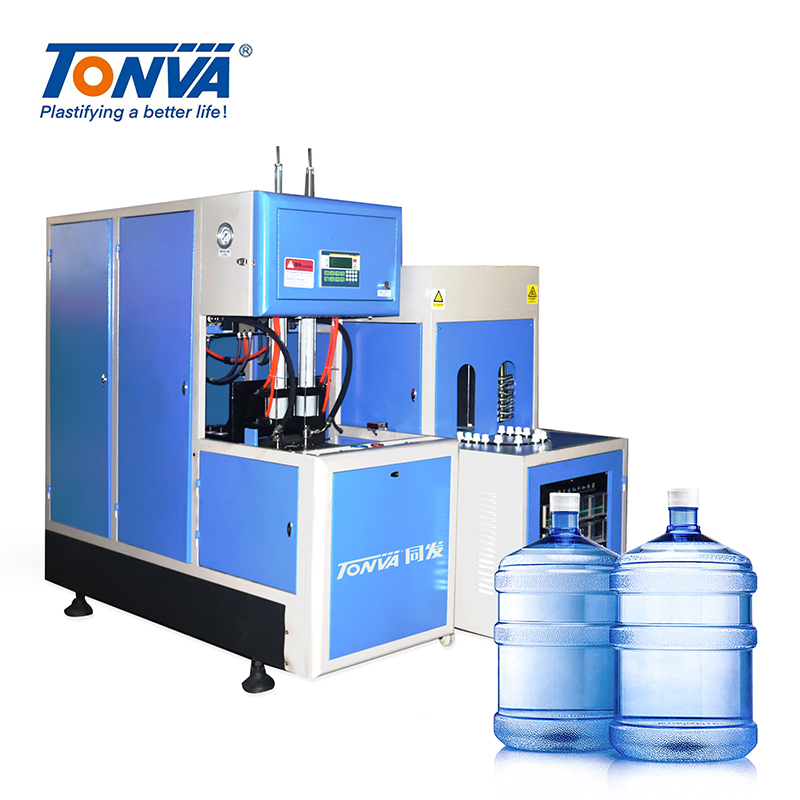 TONVA Kunststoff-PET-Wasserflasche mit 3 bis 5 Gallonen, halbautomatische Flaschenblasmaschine